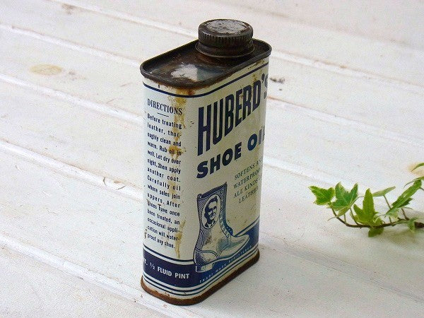 【HUBERD'S】ヒューバーズ シューグリース・ヴィンテージ・オイル缶　USA
