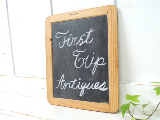 ポルトガル 両面タイプ・アンティーク・黒板 ブラックボード チョークボード 店内装飾