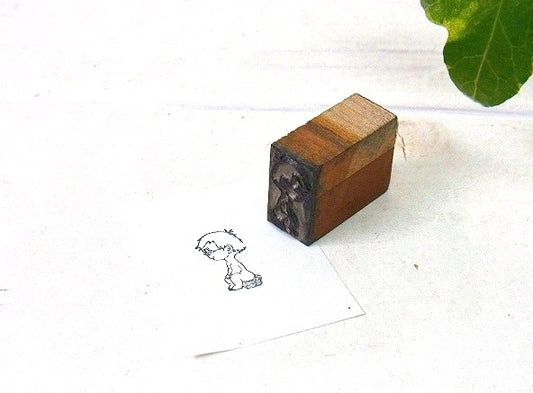 男の子 ベビー 木製 メタル製 ヴィンテージ スタンプ USA