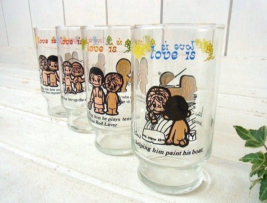 【love is】ロサンゼルスタイムズ新聞・ノベルティ・70'sヴィンテージ・グラス USA④