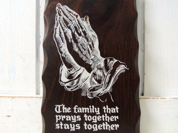 【祈りの言葉】アメリカのことわざ・木製・ヴィンテージ・壁飾り/ウォールデコ/インテリア