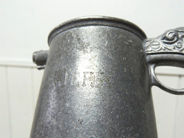 【ピストル&ガン】ピューター・ハンドル・ヴィンテージ・ビアマグ・マグカップ USA