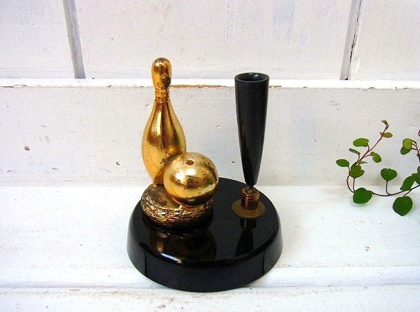 【ボウリング・ピン】モチーフ・ヴィンテージ・ペン立て/ペンホルダー・ステーショナリー