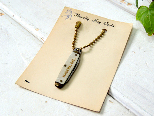 MADERA・CAL ビンテージ・ポケットナイフ・折畳みナイフ・USAキーチェーン・キーホルダー