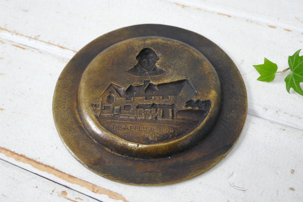 シェイクスピア イギリス 真鍮製 ヴィンテージ プレート トレイ アシュトレイ 灰皿 スーベニア