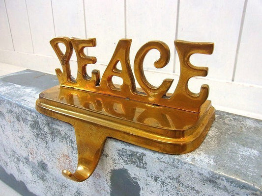 【PEACE】真鍮製・ヴィンテージ・フック/オーナメント/インテリア USA