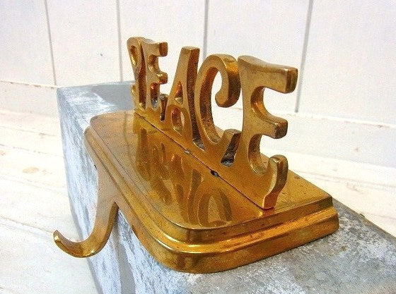 【PEACE】真鍮製・ヴィンテージ・フック/オーナメント/インテリア USA