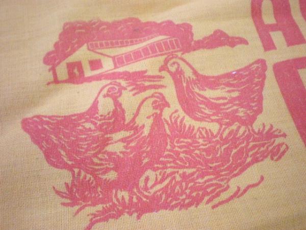 USA　にわとり柄ビンテージ・フィードサック