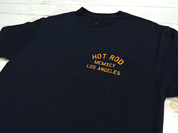 【HOT ROD LA】カリフォルニア・ロサンゼルス・セレクト・Tシャツ・ネイビー(M)