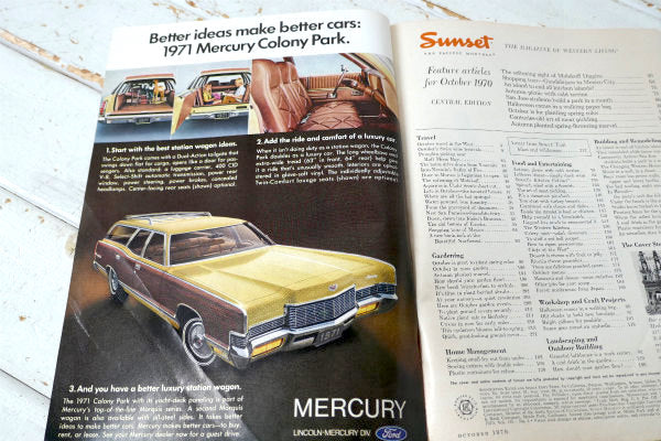 1970s Sunset ヴィンテージ USA 雑誌 WESTERN LIVING  マガジン 広告