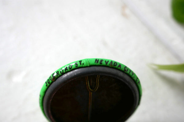 スマイル THE WOFFER ヌード サンフランシスコ ヴィンテージ・グリーン・缶バッジ USA