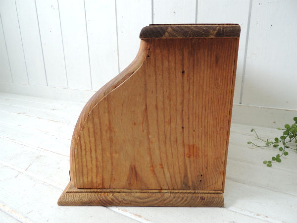 【BREAD】カントリー・ロールアップ式・木製・ヴィンテージ・ブレッドケース・ブレッドボックス・収納