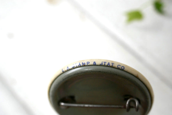 107・RCS・カリフォルニア ロングビーチ・ビンテージ・ナンバー・缶バッジ・アドバタイジングUSA