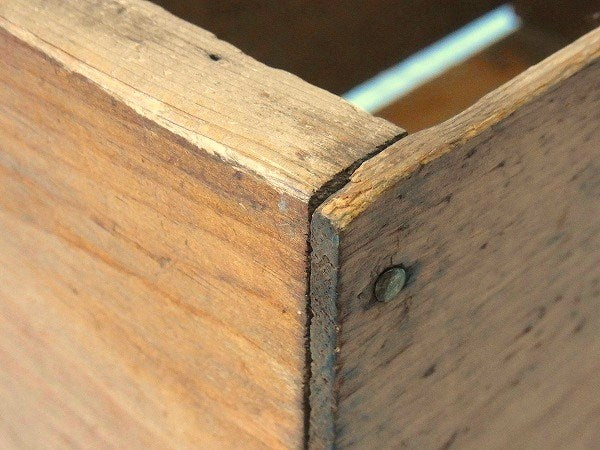 レトロなクマ&ネコ柄・アンティーク・木箱/ウッドボックス USA