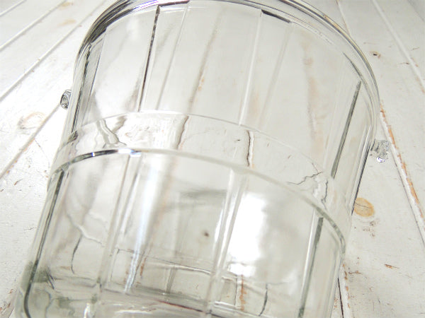 【アンカーホッキング】ガラス製・ヴィンテージ・アイスバスケット・シャンパンクーラー・アイスペール