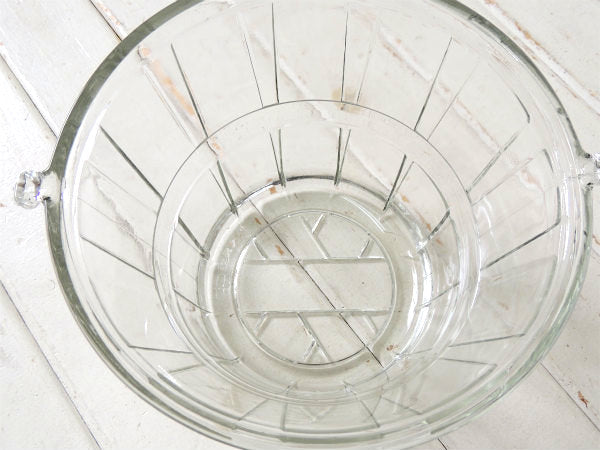 【アンカーホッキング】ガラス製・ヴィンテージ・アイスバスケット・シャンパンクーラー・アイスペール