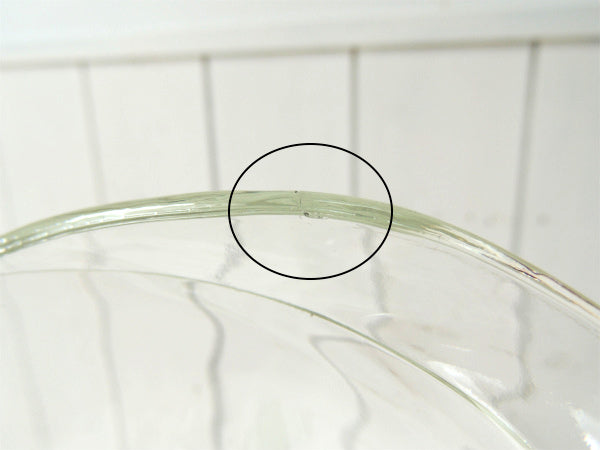 ガラス製・大きなヴィンテージ・ピッチャー・ガラスジャグ・水差し・フラワーベース/プレス