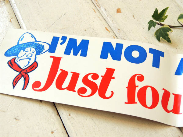 アメリカンジョーク I'M NOT A COWBOY ヴィンテージ ステッカー デッドストック