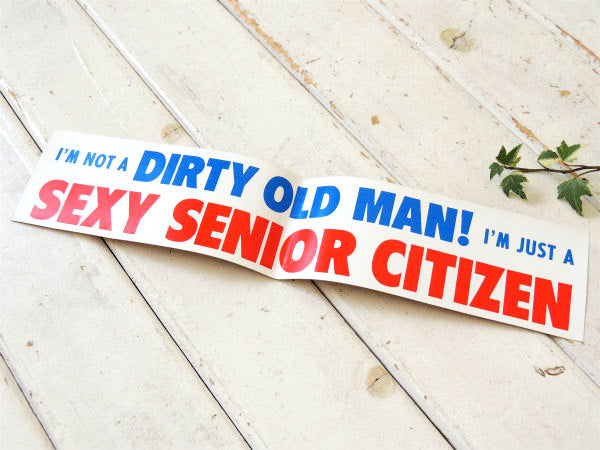 僕はスケベ親父じゃなくて・・!アメリカンビンテージ・車用ステッカー・デッドストック・USA