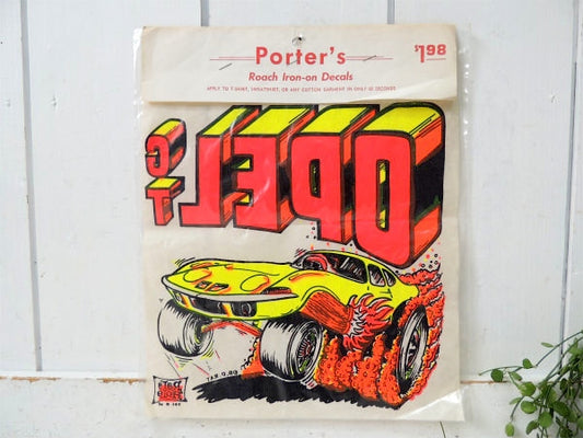 オペル GT Porter's ラッツホール・ホットロッド ビンテージ・アイロンプリントシート