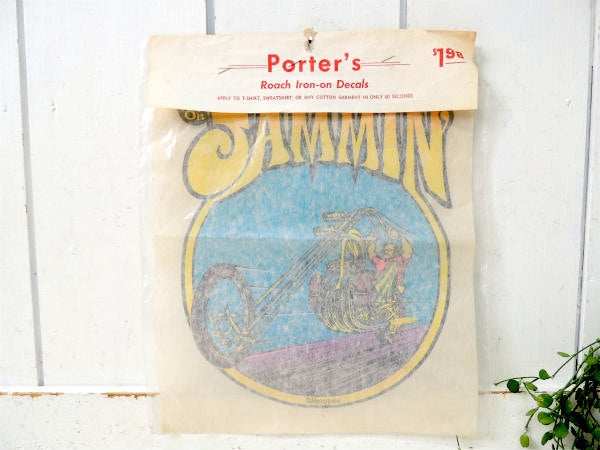 チョッパー　カスタムバイク・1974年・デッドストック・ヴィンテージ・アイロンプリントシート