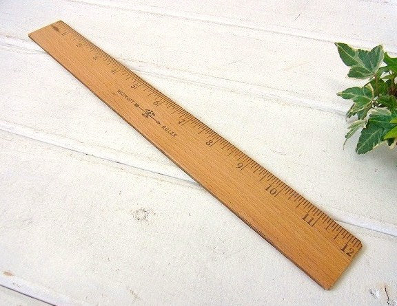 【WESTCOTT RULER】木製・ヴィンテージ・定規/ルーラー/物さし USA