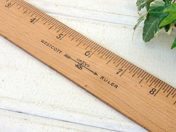【WESTCOTT RULER】木製・ヴィンテージ・定規/ルーラー/物さし USA