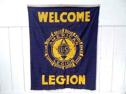 US ミリタリー・1930’s AMERICAN LEGION・ビンテージ・バナー・フラッグ・旗