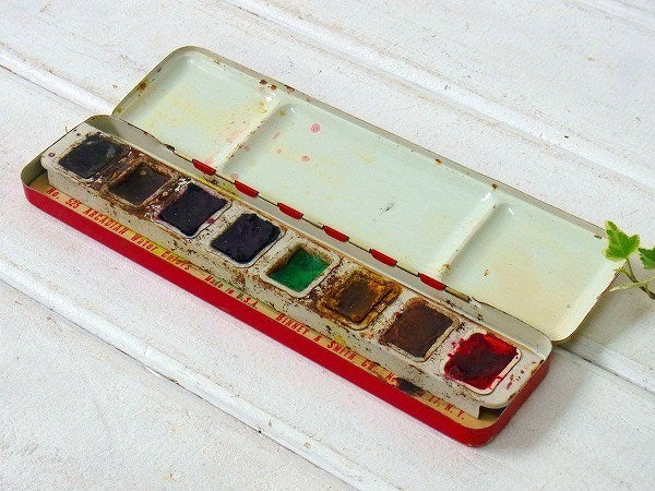 【BINNY&SMITH】水彩絵の具入り・ヴィンテージ・ティンケース/筆箱　USA