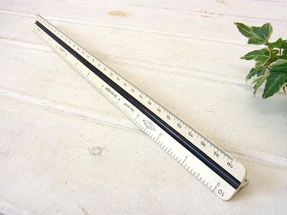 【ALVIN】ドイツ製・ヴィンテージ・三角スケール/縮尺定規/製図用品