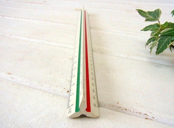 【ALVIN】ドイツ製・ヴィンテージ・三角スケール/縮尺定規/製図用品