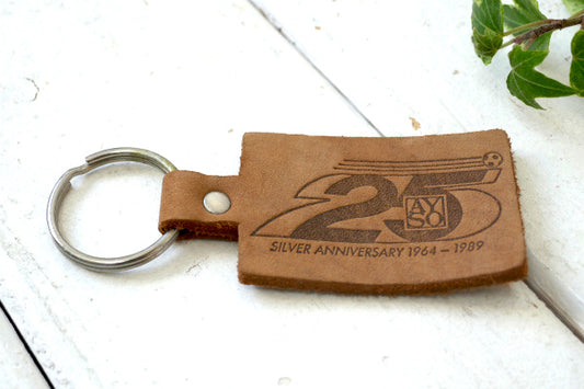 USA 1964-1989 全米 ユース サッカー・AYSO・25 ビンテージ レザー キーホルダー