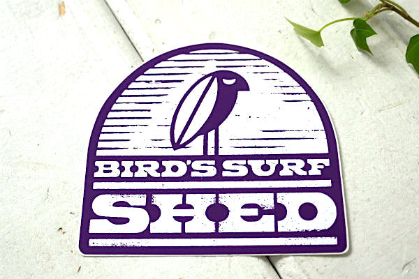 BIRD'S SURF パープル 紫・サーフショップ・カリフォルニア・サーフィン ステッカー