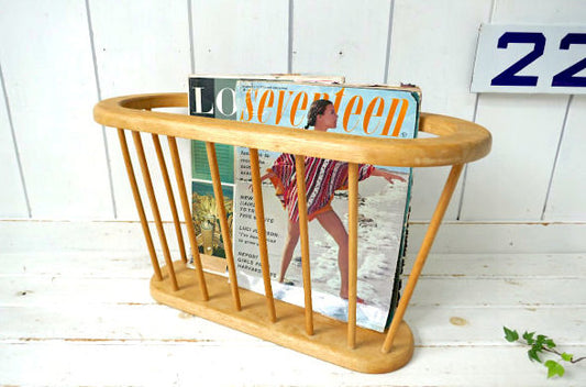 ナチュラル シンプルデザイン 木製 ヴィンテージ マガジンラック マガジンスタンド インテリア