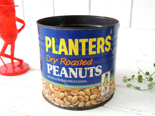 PLANTERS プランターズ・ピーナッツ・大きな・ヴィンテージ・ティン 缶 ブリキ缶 USA