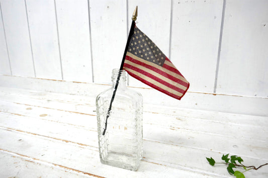 FEDERAL LAW FORBI'S エンボス・アンティーク・クリア・ガラス瓶 リカーボトル