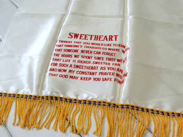 USミリタリー テキサス CAMP BARKELEY TEXAS サテン地 40's ヴィンテージ バナー スカーフ USA