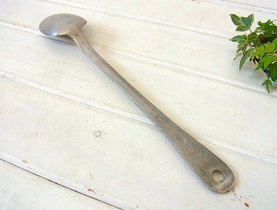 ドイツ製・アルミの大きなアンティーク・スプーン/アルミスプーン/カトラリー