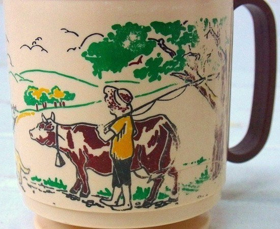 牛&牧場  カントリースタイル・ヴィンテージ・マグカップ・コップ・USA キャンプ道具