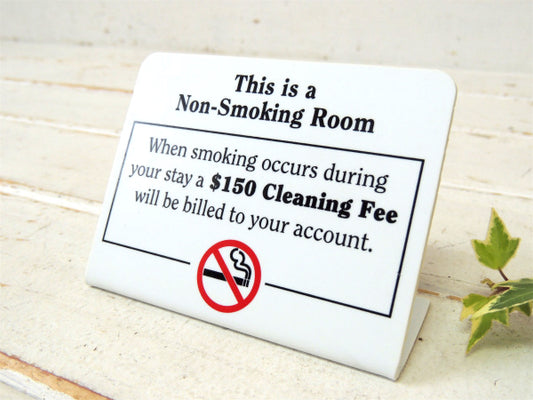 Non-Smoking Room 卓上型 モーテル 禁煙 サインプレート 看板 店内装飾