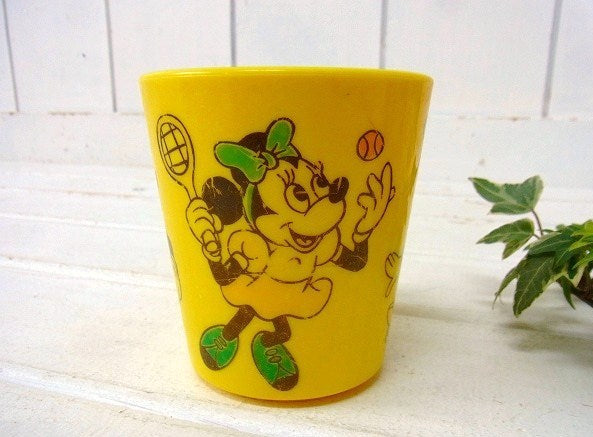 ディスニー・ミッキー&ミニー&ドナルド・ヴィンテージ・プラスティック・マグカップ/コップ USA