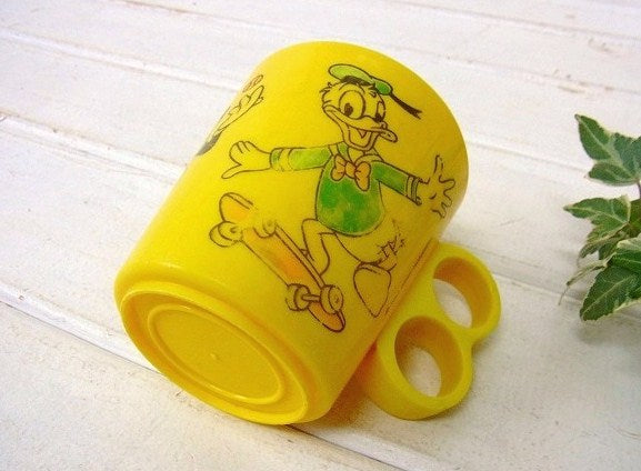 ディスニー・ミッキー&ミニー&ドナルド・ヴィンテージ・プラスティック・マグカップ/コップ USA