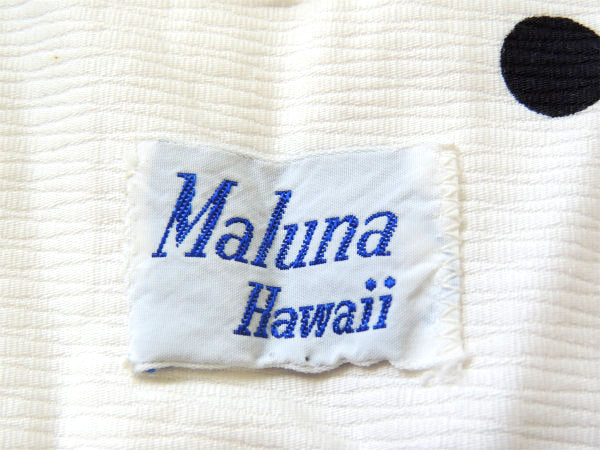 【Maluna Hawaii】ヴィンテージ・アロハシャツ・サイケ柄・鳥・フラワー・ハワイ