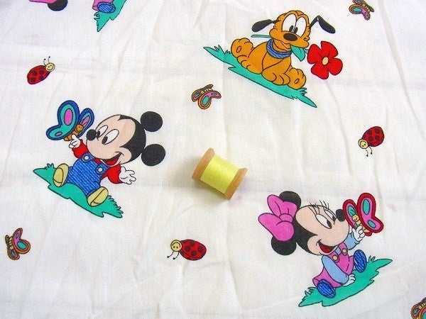 【ベビーミッキー&ミニー】ベビーサイズ・ユーズドシーツ(ボックスタイプ) USA