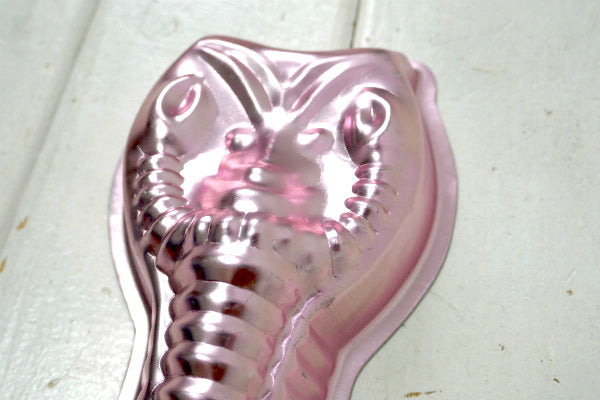 ロブスター ピンク アルミ製 ヴィンテージ モールド 菓子型 ゼリーモールド 壁飾り キッチン雑貨