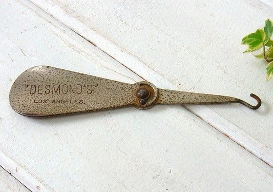 【DESMOND】ボタンフック付き・ノベルティ・アンティーク・靴べら/シューホーン　USA
