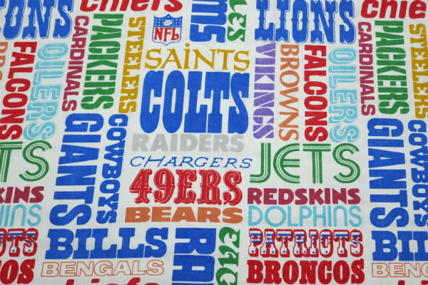 NFL アメリカンフットボール スポーツ チームネーム柄 ユーズドシーツ フラットタイプ USA