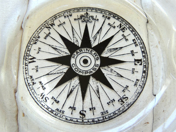 羅針盤 MARINER'S COMPASS・ヴィンテージ・灰皿・マリン柄・USA