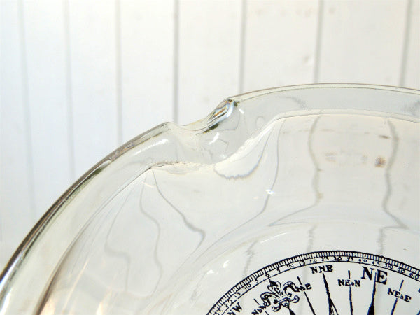 羅針盤 MARINER'S COMPASS・ヴィンテージ・灰皿・マリン柄・USA