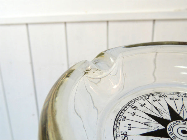 羅針盤 MARINER'S COMPASS・ヴィンテージ・灰皿・マリン柄・USA